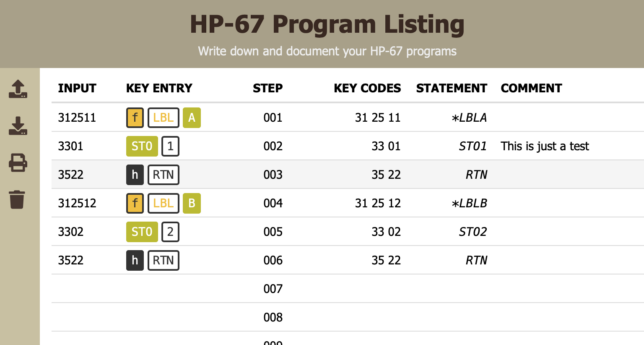 HP-67 Programme dokumentieren - Calculator Nostalgia